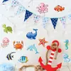 500 Adesivos/ 1 polegada Adesivos de Animais do Oceano Cartoon Adesivos de Peixe Graffiti Adesivos para Celular Recompensa para Professor Adesivos para Alunos