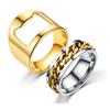 Anillo abridor de botellas de explosiones transfronterizas acero inoxidable para hombre anillo de cadena joyería fabricantes de origen venta al por mayor