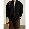 Suéter de tricô business masculino com gola alta, estilo old-money, de alta qualidade, peso pesado, corte slim, peça de outer wear para outono/inverno, atacado de fábrica transfronteiriça
