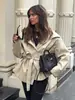 Ropa de Mujer Transfronteriza Estilo Británico Retro Chaqueta Corta Cortavientos Cuello Alto Estilo Coreano Ropa de Principios de Otoño Chaqueta de Cintura Top