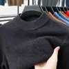 13 Cores Disponíveis 2025 Novo Inverno Lã Penteada Cor Sólida Masculina Gola Alta Meia Masculina Malha de Lã Malha de Lã