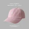 Gorra de Béisbol Carta del Tío Hu Cha Coreana Dongdaemun Versátil Gorra Suave Rosa Sombrero de Sol para Hombres y Mujeres