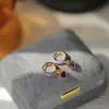Brincos roxos fofos em formato de coração com um design único, estilosos e versáteis, ear cuffs personalizados estilo coreano para mulheres