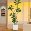Plantas verdes artificiales de estilo vintage, higuera artificial para la sala de estar, ofreciendo una sensación de lujo ligero y alta gama, plantas verdes artificiales para decoración de interiores