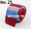 Corbata de punto casual a rayas para hombre, corbata de cuello estrecho ajustada de moda, corbata de punto plano ajustada para hombre