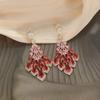 Pendientes de Borla de Pluma de Circonita de Aguja de Plata Pendientes de Moda Retro para Mujer Pendientes de Nicho de Alta Gama Europeos y Americanos Exagerados Pendientes Chinos