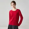 Nuevo suéter de punto de cuello redondo 100% cachemira pura para otoño e invierno para mujer, tejido suelto y versátil, top suave y cálido