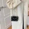 Bolso de Mano Cuadrado Pequeño de Estilo Francés de Moda Transfronterizo para Mujer, Bolso de Hombro Bordado de Moda Nuevo Invierno 2025 con Cadena Bolso Cruzado