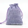 Bolsas de Algodón y Lino Hechas a Mano con Cordón, Bolsas para Joyería, Bolsas Pequeñas de Tela de Color Sólido, Venta al por Mayor desde el Fabricante