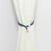 Amarres para Cortinas, Amarres Sencillos Estilo Europeo Sin Taladro, Cuerdas Creativas con Perlas para Cortinas, Clips Decorativos Sencillos para Cortinas