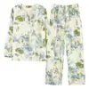 Pijama de Algodón Nube Nuevo Otoño/Invierno 2026 para Mujeres Jóvenes, Manga Larga, Pantalón Largo, Estilo Casual Floral, Ropa de Casa, Se Puede Usar Afuera