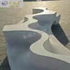 Feria de Diseño Creativo Escandinavo Taburete de Concreto Aparente Jardín Cuadrado Prefabricado Terminado Cemento Forma Especial Asiento Respaldo Silla