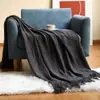 Manta tejida, manta de sofá, manta para el pie de la cama, manta decorativa para sofá, manta de lana nórdica, manta para siesta de invierno en la oficina