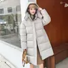 Nuevo Abrigo de Algodón con Capucha Invierno 2026, Moderno y Versátil con Cinturón, Sencillo y Elegante, Chaqueta Casual Cálida para Mujer