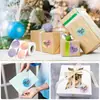 Pegatinas de Papel Recubierto de Color Autoadhesivas, Etiquetas Creativas de Alta Calidad, Etiquetas Redondas para Sellar Diarios