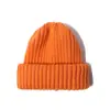 Gorro tejido simple gorro de lana color liso Retro japonés todo partido gorro apilado protección para las orejas punta cerrada cálido gorro para el frío hombres y mujeres