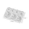 Molde de Silicona para Pendientes de Pegamento de Cristal DIY, Molde de Silicona para Colgantes de Joyería de Estrella Luna Gato Garra Gota de Agua Cuadrado