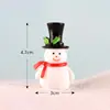 Paisagem miniatura de boneco de neve de Natal, arranjo em vaso com cena de neve, pequenas peças decorativas, pingente de chaveiro Papai Noel, presentes de resina, atacado