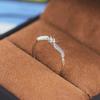 Cao Shiwish Nuevo Anillo Creativo de Hoja de Sauce de Cobre para Mujer Moda Europea y Americana Anillo de Cola Anillo de Compromiso Joyería