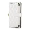 Funda de teléfono con cremallera de cobertura total estilo Chanel para Apple 17Pro iPhone Air/16E/15 con ranura para tarjetas