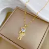 Acero de TitanioElegante y Lujoso Collar Completamente Incrustado de Diamantes para Chicas Literarias y Artísticas, Cadena Versátil para la Clavícula para Mujeres, Cadena de Acero de Titanio
