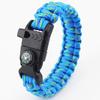 Pulsera de Supervivencia Multifuncional para Exterior Paracord de 7 Núcleos Trenzado Pedernal Guía Pulsera Salvavidas Silbato de Supervivencia