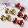 Ins simple combinable todo con todo lazo tridimensional acrílico agujero vertical pasador con cuentas accesorios para el cabello aretes femeninos accesorios para joyería DIY