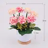 Hermosas plantas pequeñas decorativas en maceta, flores de plástico, juego de flores artificiales, decoración de bonsái para sala de estar, arreglo floral casero, plantas en maceta