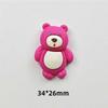 Bonito urso de morango série artesanal diy telefone móvel shell hairpin manicure sapato fivela remendo creme cola resina acessórios