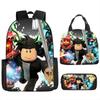 Nova mochila escolar ROBLOX Virtual World Cross-border, mochila de animação, mochila, lancheira, bolsa de lápis