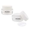 Atacado personalizado 45g50g simples branco boca larga pote oval de plástico para creme cosmético frasco de creme