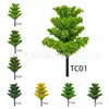 Plantas Verdes Simuladas, Árboles Modelo, Manualidades DIY para Micro-Paisajismo, Materiales para Maquetas de Mesa de Arena de Construcción, Árboles Terminados