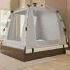 2026 Nuevo Modelo Color Sólido Sin Instalación Automática Apertura Rápida Cama de Tienda de Campaña de Verano con Mosquitero y Base Completa Ropa de Cama Anticaídas y Antimosquitos