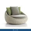 Sofá de Rattan para Exterior Pátio Varanda Hotel Área Cênica Jardim ao Ar Livre Combinação de Móveis Criativos de Lazer Cama de Rattan