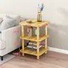 Mesita de noche Ultraestrecha Simple para Dormitorio Mesita de Noche Pequeña Mini Estante de Almacenamiento para Espacios Estrechos Mesa Lateral Móvil Ultraestrecha para Sofá