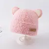 Gorro de bebé de invierno, gorro de lana coreano para niños y niñas, gorro de punto cálido con protección para los oídos, gorro de lana para niños de otoño e invierno.