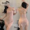 Domila lingerie sexy sexy alça nightdress quente see-through fino off-free pijamas paixão pequeno uniforme peito