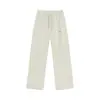 Pantalones deportivos de pierna recta, unisex, nueva colección de otoño, corte holgado, pantalones deportivos casuales de punto morados