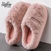 Chinelos de Algodão Pelúcia para Mulheres, Novo Estilo Outono e Inverno, Aquecedores de Pés para Home Office, Chinelos de Lã Antiderrapantes para Uso Externo para Homens, Atacado