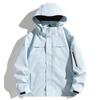 Chaqueta Azul Pájaro Carpintero para Hombres y Mujeres, Nueva Chaqueta Pequeña Tres en Uno Resistente al Viento e Impermeable para Primavera y Otoño