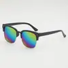 Gafas de sol de metal de medio marco coloridas con diseño de clavo de arroz estilo coreano, a la moda, anti-UV, para niños