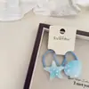 Nuevo Par de Pinzas para el Cabello y Diadema Brillantes de Concha y Estrella para Niños Pinza BB Tira de Goma para el Cabello