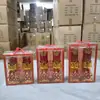 Un Par de Velas Base Doble Felicidad de Patos Mandarines de Boda, Velas Rojas de Felicidad para Boda, Velas Florales para Alcoba Nupcial, Velas de Felicidad a Prueba de Viento de Vidrio
