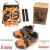 Crampons de Silicone de 24 Dentes Capas de Sapato Antiderrapantes 19 Dentes 23 Dentes Crampons Antiderrapantes de Neve para Montanhismo Crampons de Silicone de Aço Inoxidável