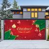 Tela de tapiz para puerta de garaje exterior navideña, tela de fondo para decoración de fiestas navideñas con tela colgante, tamaño grande