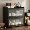 Suporte de Copos de Cozinha Prateleira de Armazenamento de Copos Aparador de Mesa Copos de Água Copos de Café Mesa de Jantar Bancada Armário de Armazenamento à Prova de Poeira