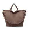 Bolsa Tote Grande de Veludo Liso Colorido Liso Transfronteiriça Bolsa Simples Feminina para o Dia a Dia Retrô Bolsa de Ombro Simples de Veludo