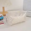 Bolsa de Cosméticos Rayada Coreana de Gran Capacidad para Mujer Bolsa de Almacenamiento Portátil Bolsa Pequeña Bolsa para Guardar Labiales Bolsa para Lápices Bolsa de Cosméticos