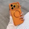 Aplicable a Apple 17 Funda Magnética Mate para Teléfono Textura de CD iPhone 16promax Anticaídas Anticolisión Bicolor Textura de Piel Funda Protectora