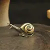 Venta Caliente Transfronteriza Latón Retro Pequeño Insecto Caracol Sólido Adornos Decoración de Escritorio Manualidades Inserto para Incienso